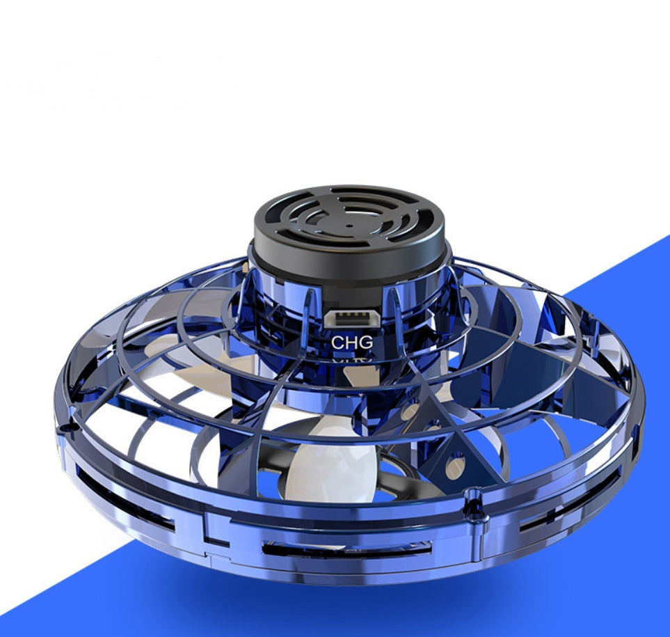 Mini LED Flying Spinner – Fingertip Gyro UFO Drone Toy for Kids