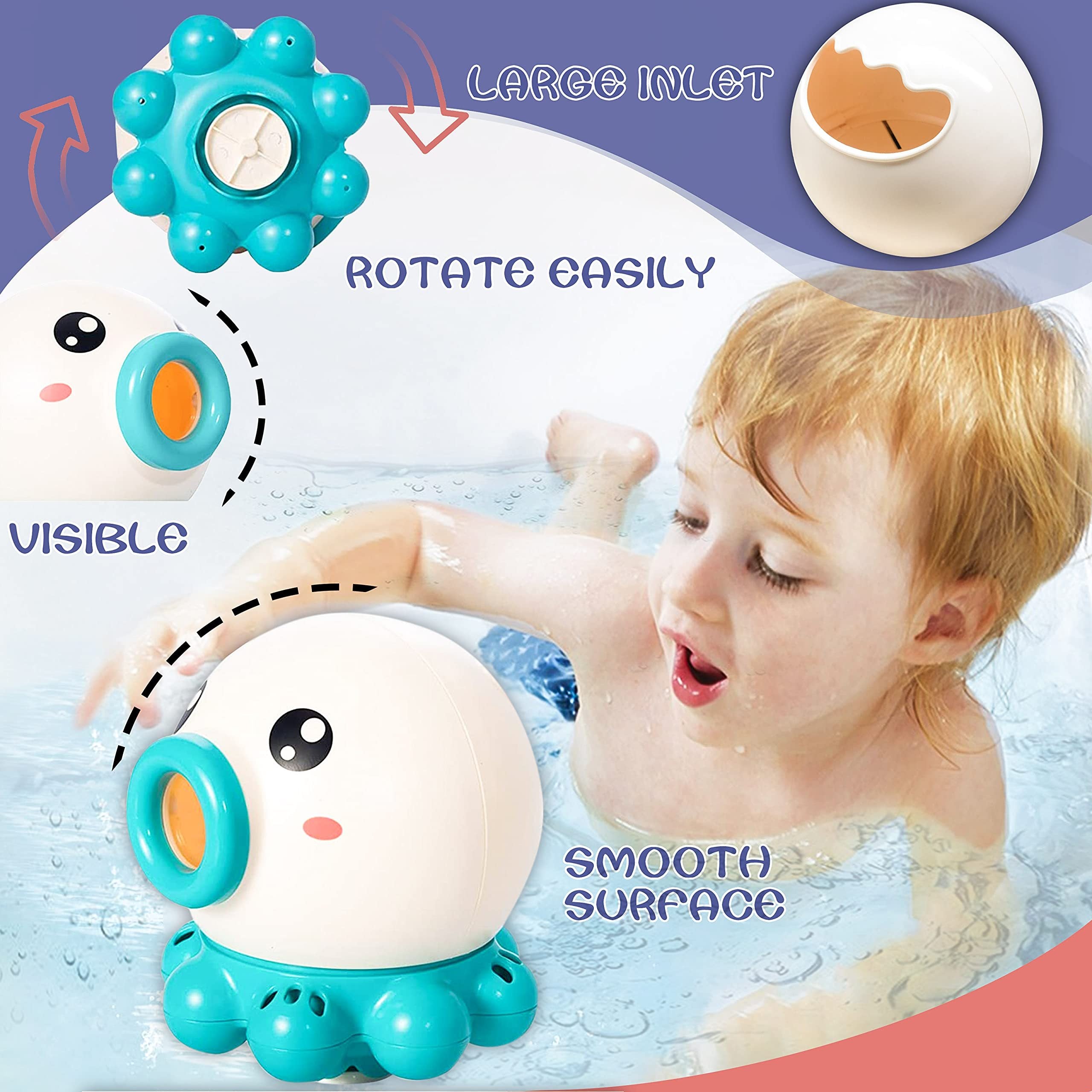 Octopus Fountain Bath Toy – Rotating Water Spray Toy for Kids