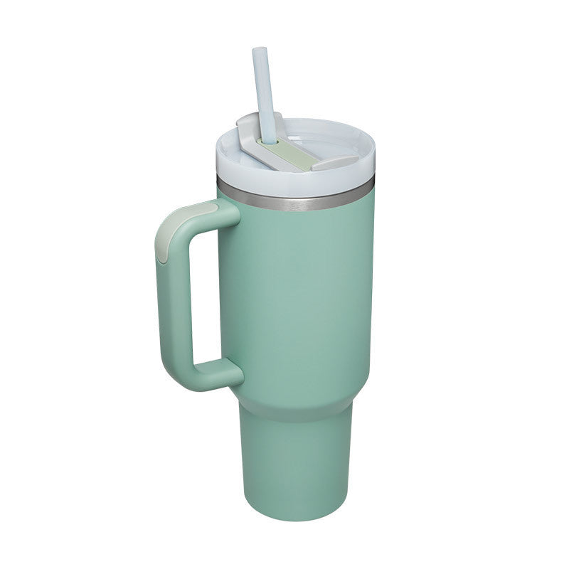 40oz Insulated Tumbler with Handle – Spill-Proof Stainless Steel Cup