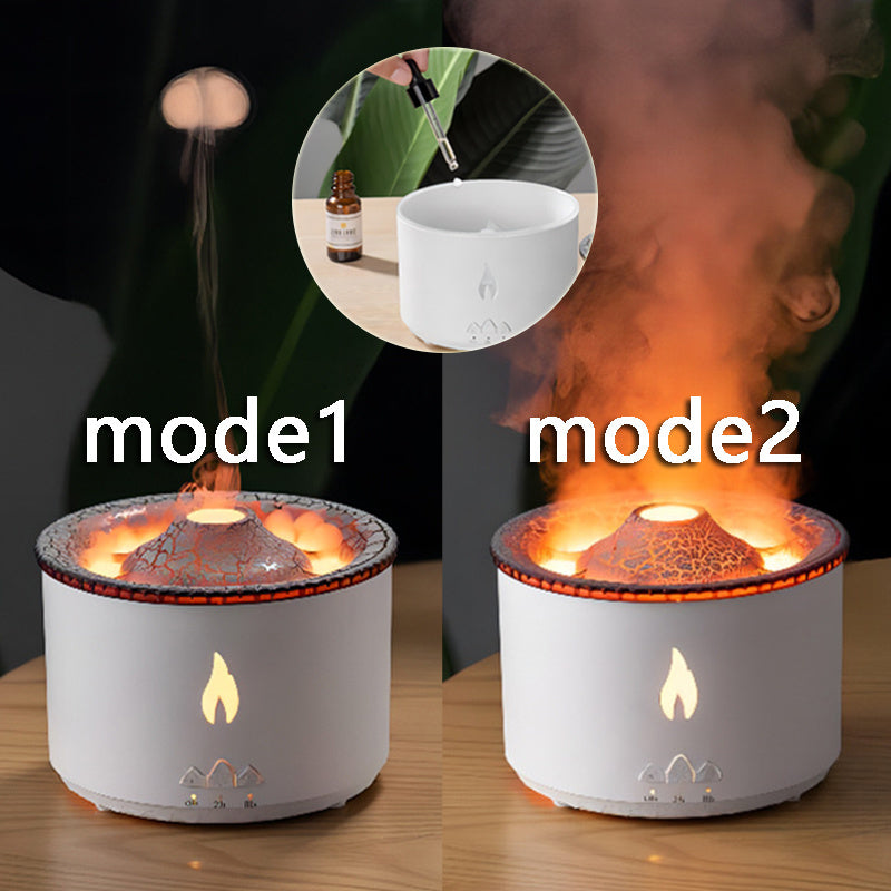 Creative Ultrasonic Essential Oil Humidifier – Flame & Jellyfish Diffuser