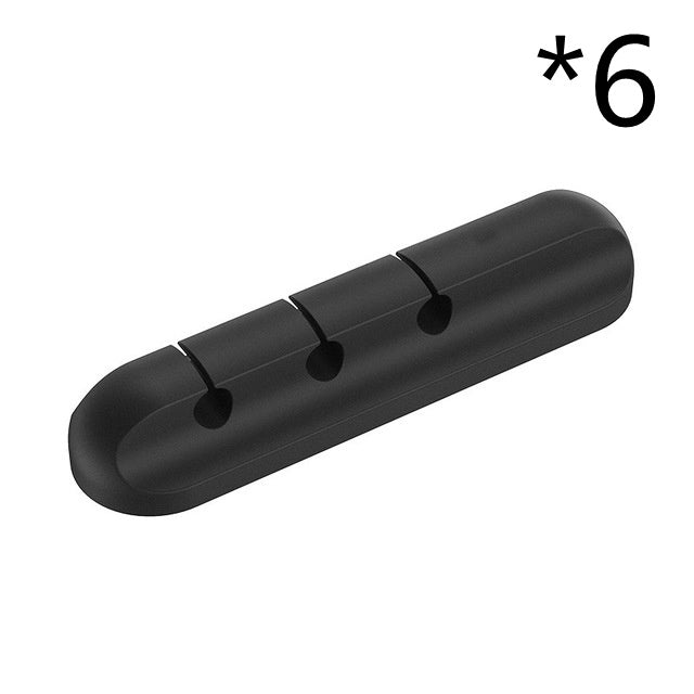Silicone Cable Organizer – USB Cord Winder & Desktop Wire Clips