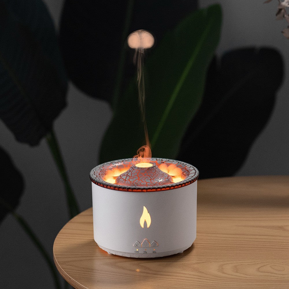 Creative Ultrasonic Essential Oil Humidifier – Flame & Jellyfish Diffuser