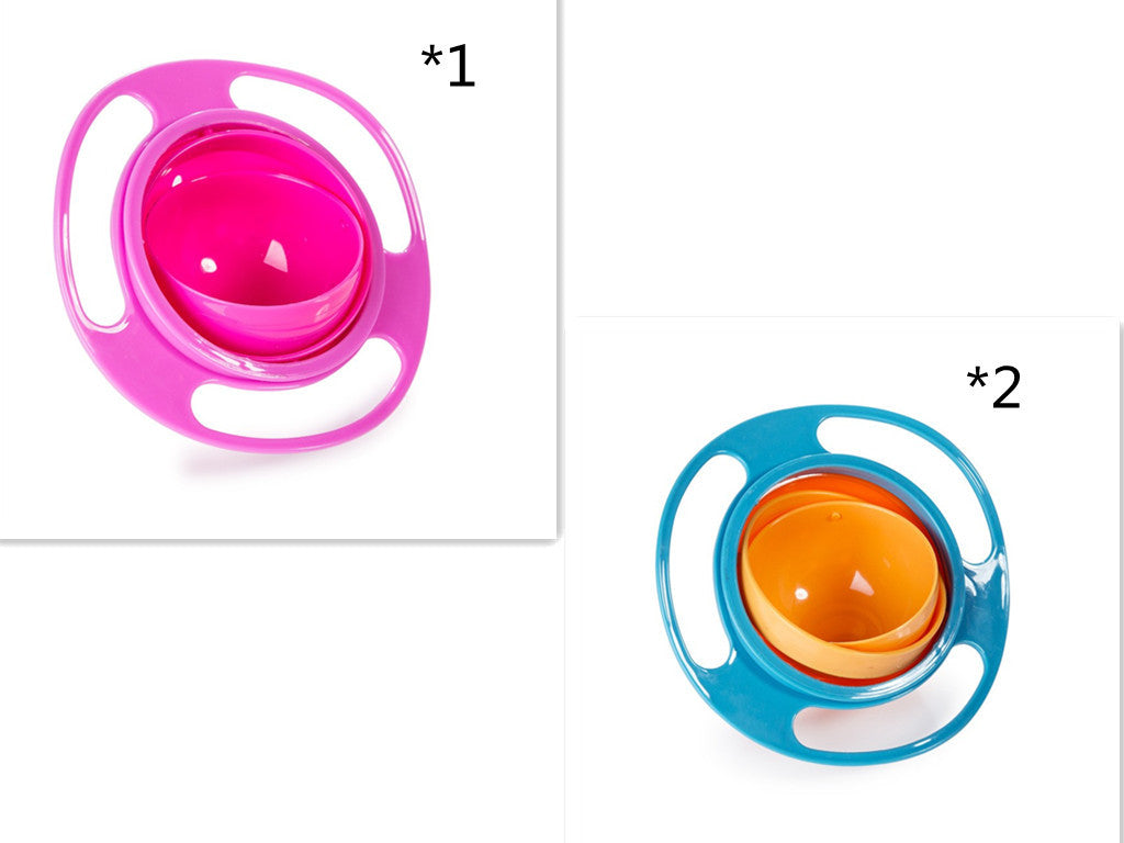 360° Rotate Spill-Proof Baby Bowl – Durable, Easy-to-Clean Dish