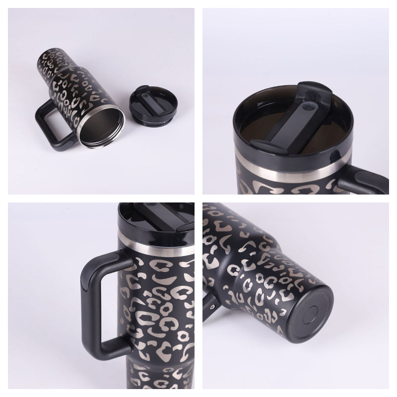 40oz Insulated Tumbler with Handle – Spill-Proof Stainless Steel Cup