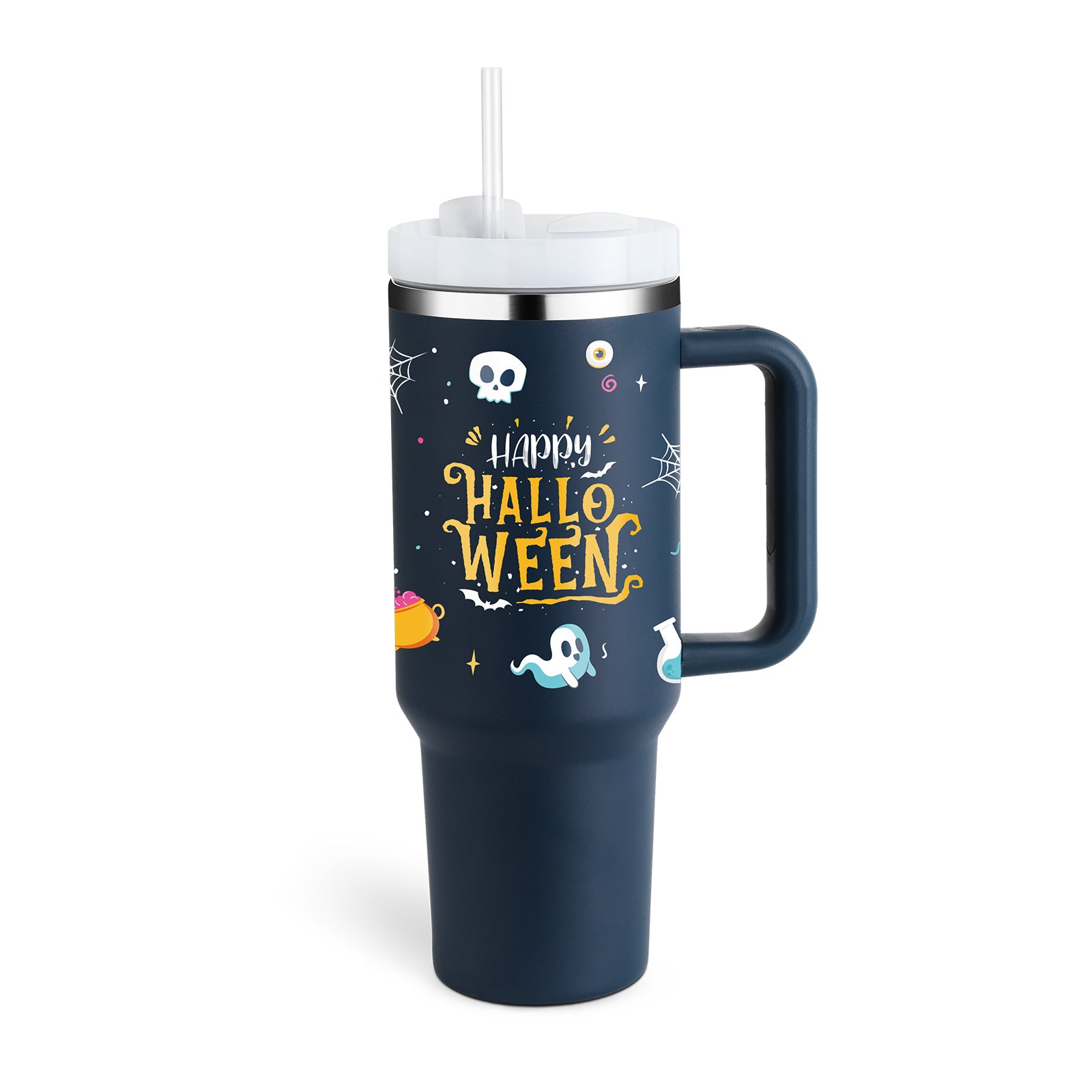 40oz Insulated Tumbler with Handle – Spill-Proof Stainless Steel Cup