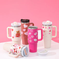 40oz Insulated Tumbler with Handle – Spill-Proof Stainless Steel Cup