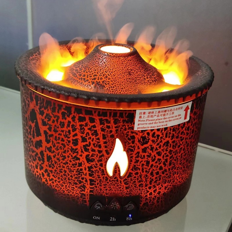 Creative Ultrasonic Essential Oil Humidifier – Flame & Jellyfish Diffuser