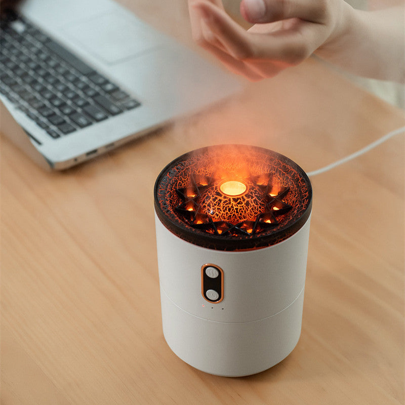 Creative Ultrasonic Essential Oil Humidifier – Flame & Jellyfish Diffuser