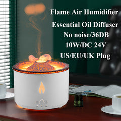 Creative Ultrasonic Essential Oil Humidifier – Flame & Jellyfish Diffuser