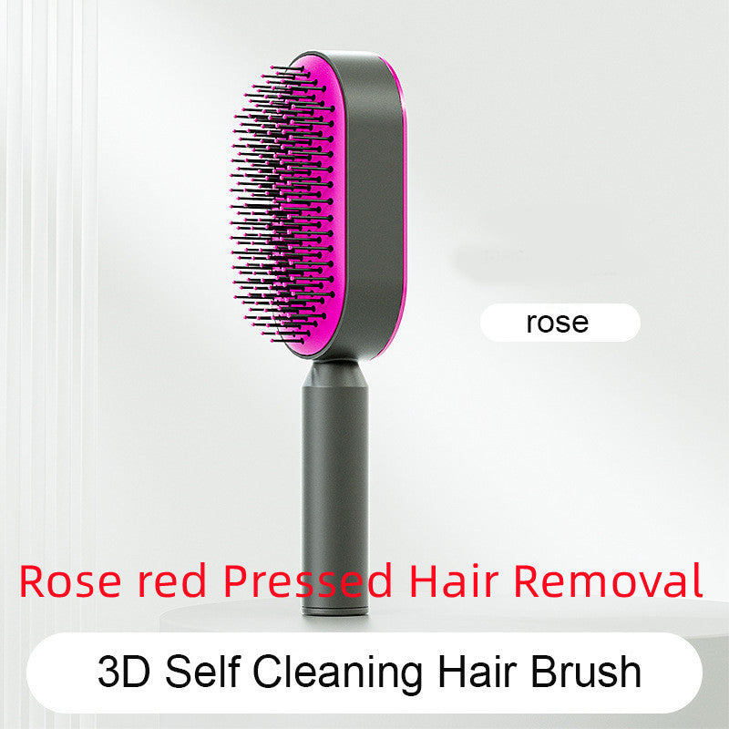 Self-Cleaning Hair Brush – Anti-Static Scalp Massage Detangling Comb