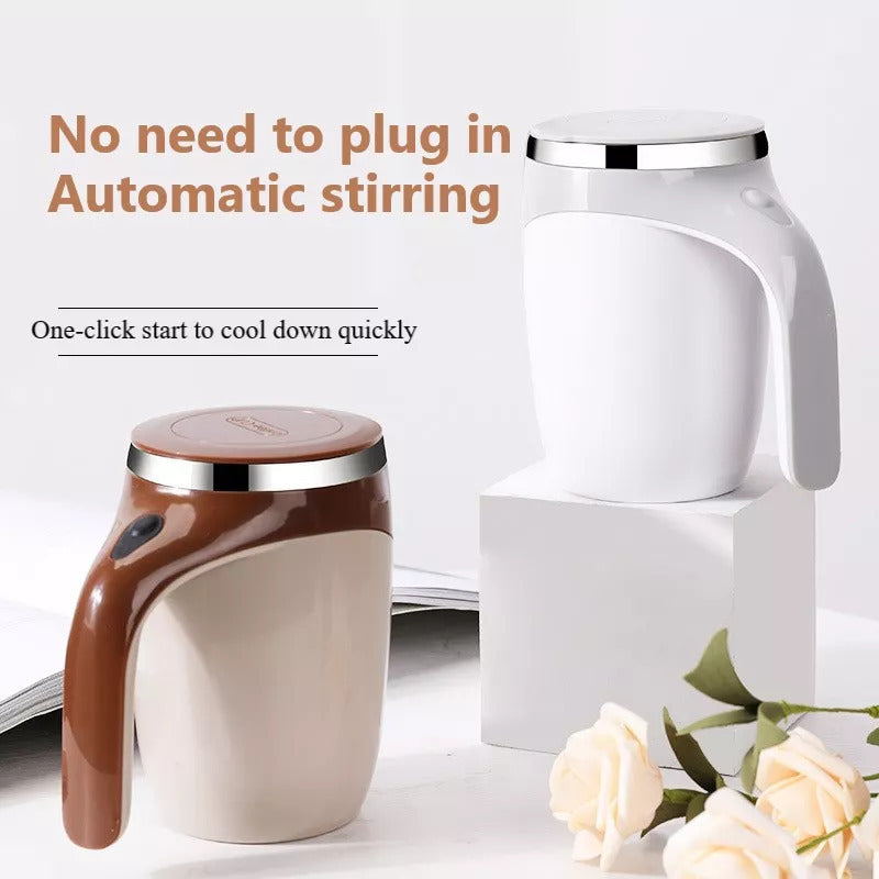 Rechargeable Self-Stirring Mug – Magnetic Coffee & Milkshake Cup