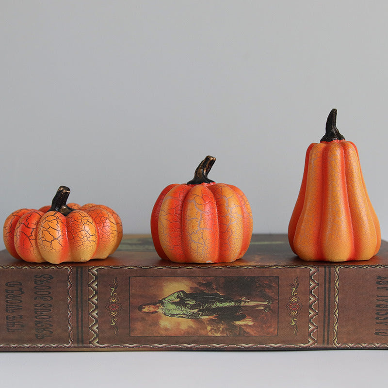 Halloween Pumpkin Lantern – LED Candle Resin Decorative Light