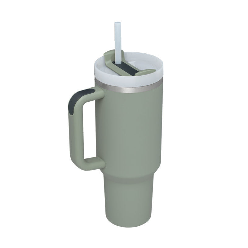 40oz Insulated Tumbler with Handle – Spill-Proof Stainless Steel Cup