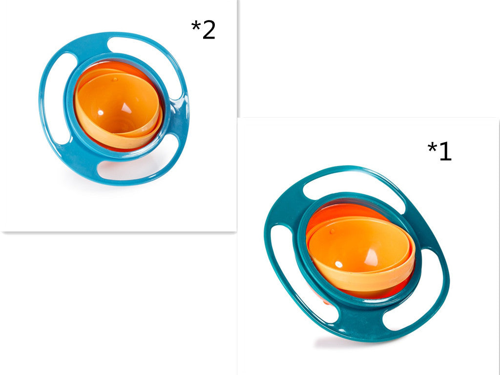 360° Rotate Spill-Proof Baby Bowl – Durable, Easy-to-Clean Dish