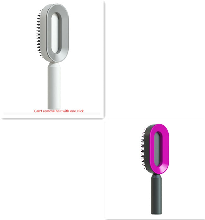 Self-Cleaning Hair Brush – Anti-Static Scalp Massage Detangling Comb