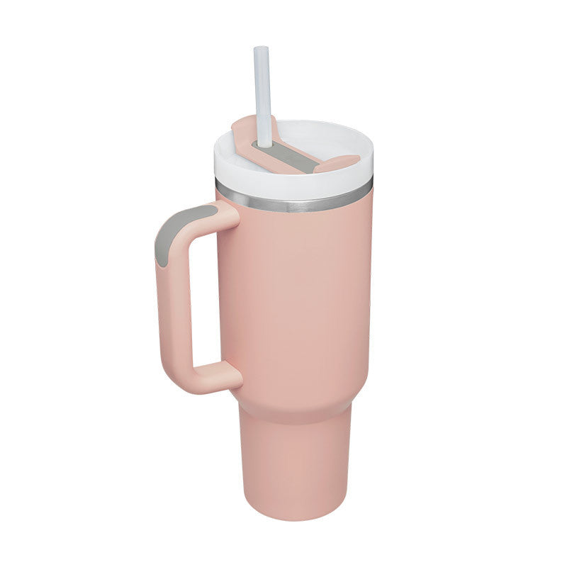 40oz Insulated Tumbler with Handle – Spill-Proof Stainless Steel Cup